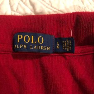 Men’s Red Polo Ralph Lauren long sleeved shirt.